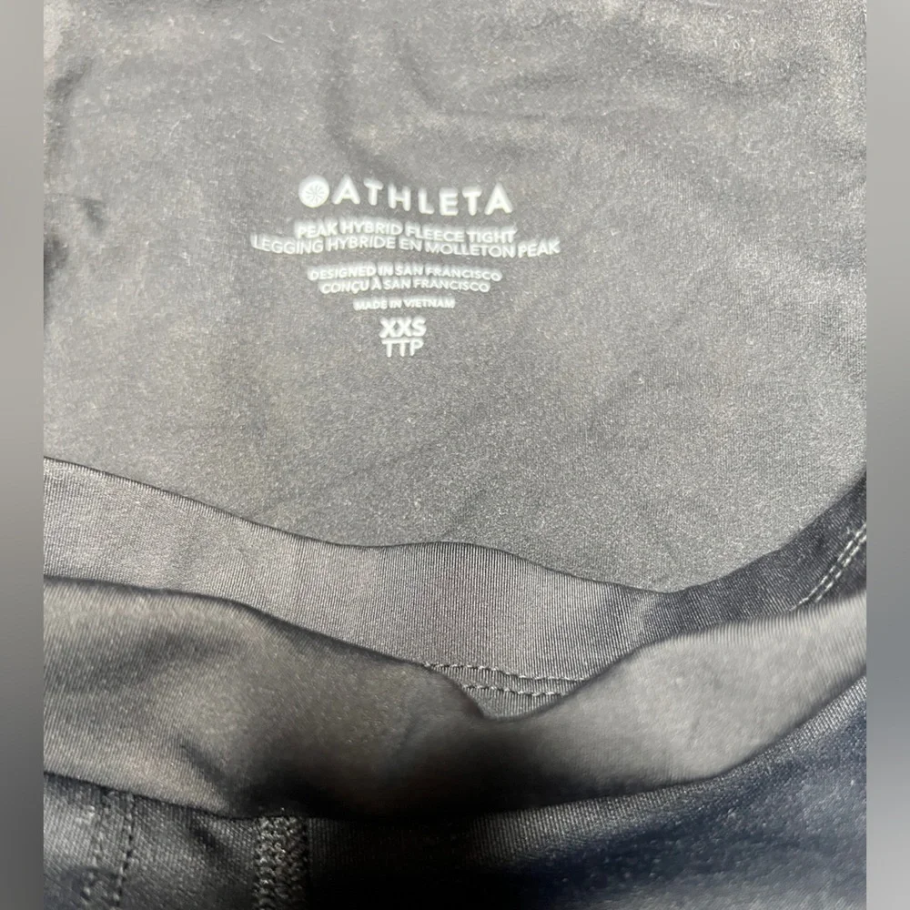 Athleta Black Hybrid Fleece Leggings